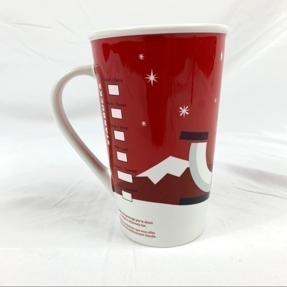 Starbucks Coffe Mug Cup Red White style Puppy